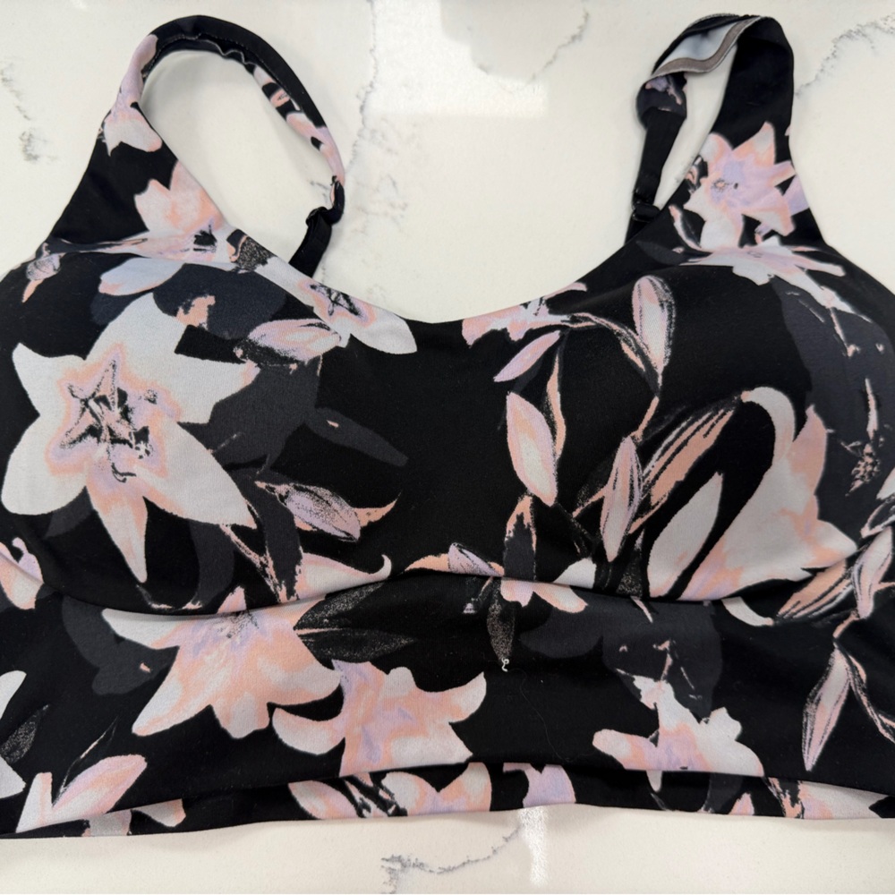Victoria's Secret Black and Pink Patterned Bra
